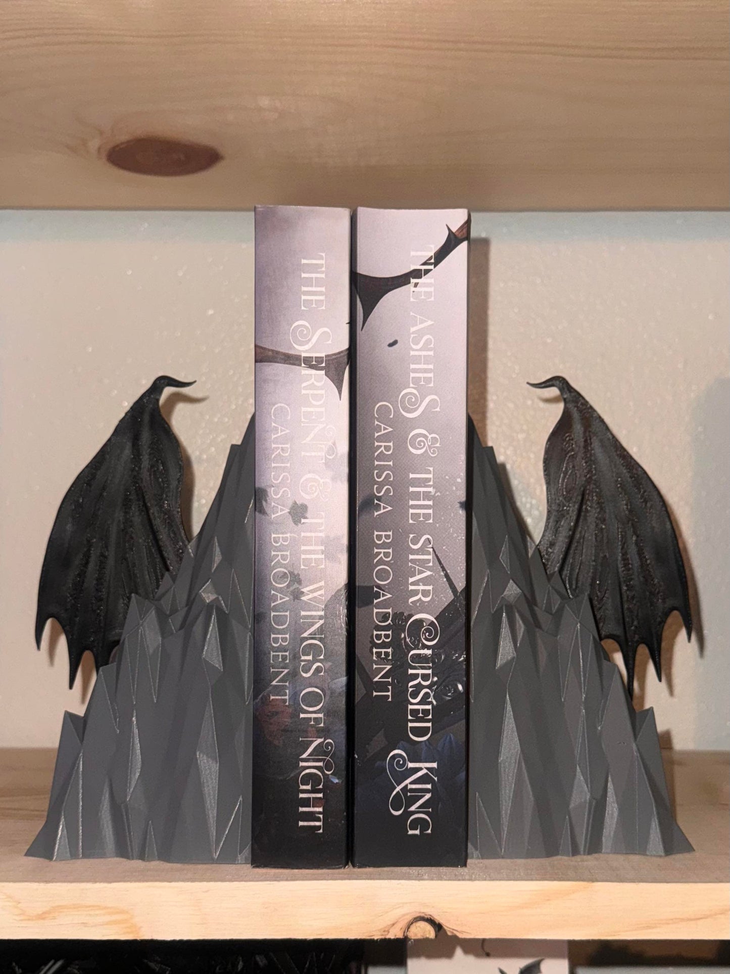 Mountain Wing set Book ends | Perfect for any vampire, Fae, winged characters | Gifts | Fantasy | Books