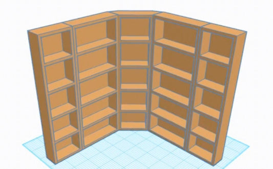 Miniature Billy Bookshelf for 1.1in tall books| Mini Bookcase| Books| Miniature Doll House | Book shelf| 3d printed | Handmade| TBR|