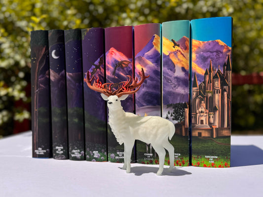 White Stag | Glows in the Dark for immortal glow | Throne of Glass inspired | Shelf Candy | Fantasy | Lord of the North | Book | Gift |